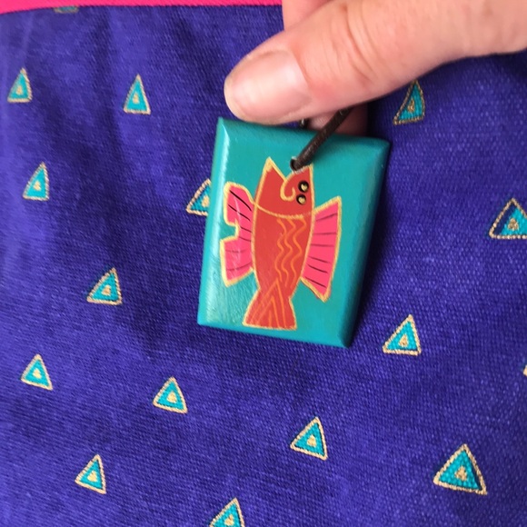 Laurel Burch sequins embellished canvas bag - Picture 6 of 11